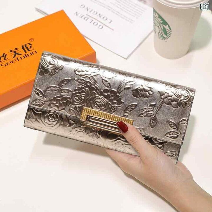 楽天市場】長財布 ロングウォレット レザー レディース ゴールド 