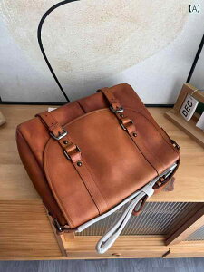 メンズ バック ショルダー クロスボディ 牛革 斜め掛け 横長長方形 巾着 レトロ ヴィンテージ風 カバータイプ ソフト 機能的 高品質 収納性 デザイン ラグジュアリー 濃グレー 茶 ライトブラ