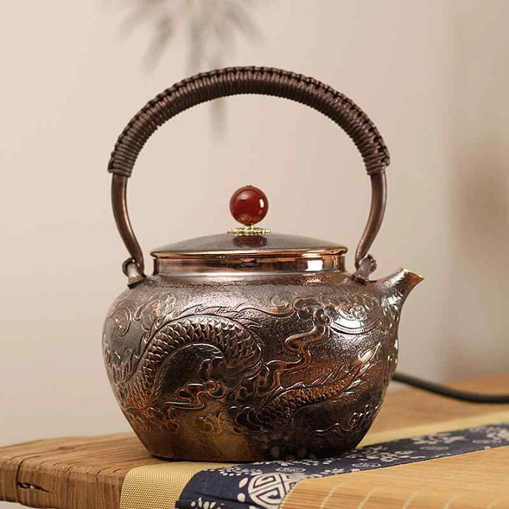 楽天市場】やかん レトロ 急須 茶瓶 ティーポット 銅製 ケトル 大容量 