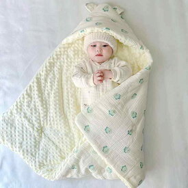 おくるみ スワドル ブランケット ベビー 新生児 かわいい デザイン キルト 女児 男児 マタニティ フード付き お宮参り ギフト ガーゼ 安心 安全 ユニセックス