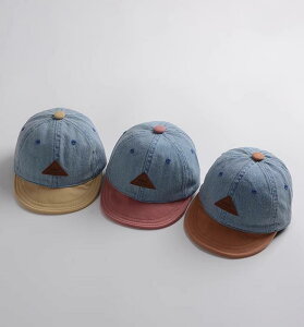 キッズ ベビー 帽子 かわいい ピーク ハット 春秋 カウボーイハット 日焼け防止 バイザー 男の子 女の子 ハット 夏 約824ヶ月推奨赤ちゃん頭囲4448CM範囲