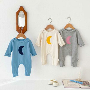 ロンパース カバーオール ジャンプスーツ ベビー ホーム 服 長袖 ローブ 春 秋 新生児 パジャマ 赤ちゃん かわいい 寝巻 ナイトウェア 韓国 月