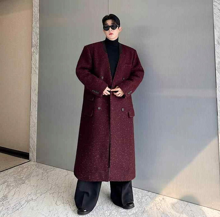 楽天市場】ロングコート 男性服 ボルドー 深い赤色 紅 パリ フレンチ 