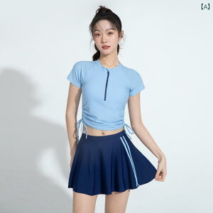 スポーツ 水着 フィットネス ウェア レディース 女性用 婦人用 スイムウェア 温泉 2点セット マリンスポーツ 半袖 カレッジ プール カジュアル 夏