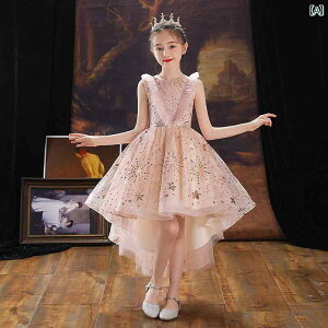 キッズ用 イブニングドレス ホスト 女の子 フラワーガール ふわふわ ウェディングドレス ピアノ 演奏 キャットウォーク パフォーマンス 春夏 プリンセス ドレス セレモニー