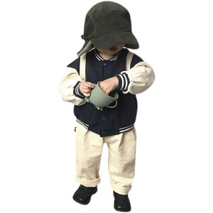 ジャケット パンツ キッズ 子供用 おしゃれ ファッション 赤ちゃん用品 コート 野球 ユニフォーム 男の子 女の子 韓国 春 コットン カジュアル