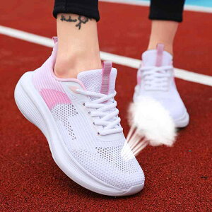 レディース 靴 ファッション メッシュ スポーツシューズ レディース 夏 シングル メッシュ 通気性抜群 蒸れにくい ソフトソール 柔らかい底 ランニングシューズ スポーツ
