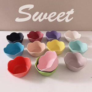 食器 ボウル 小鉢 子供用 赤ちゃん用品 離乳食 かわいい フラワー マカロンカラー 花びら アイスクリーム デザート 調味料 シンプル 軽量 プレゼント