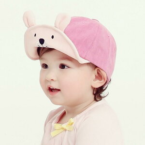 帽子 キッズ 子供用 キャップ 動物 モチーフ ポップ アニマル うさぎさん ねずみさん くまさん うさ耳 耳付き 韓国 春秋 男の子 女の子 柔らかい つば サンバイザー 赤ちゃん かわいい ひさし
