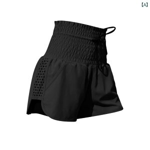ランニング レディース ハイウエスト トレーニング ヨガ 夏 アウトドアスポーツ フィットネス ショートパンツ ポリエステル 女性用 通気性 速乾 レースアップ
