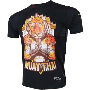 トレーニング ウェア 格闘技 ストライプ ラウンドネック タイガー 虎 ファッション オールシーズン 半袖 スポーツ プリント Tシャツ ムエタイ