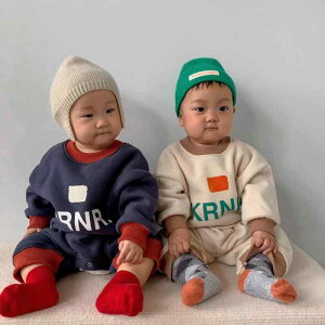 ロンパース ジャンプスーツ キッズ 子供用 おしゃれ ファッション 赤ちゃん用品 韓国 幼児 屋外 カジュアル 長袖 コットン ユニセックス プルオーバー