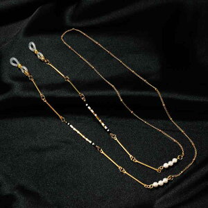 メガネ チェーン 韓国 ゴールドメタル ストリップ クリップ パール メガネ 小物 チェーン ハンギング ネック チタン 鋼 マスク ロープ ステンレス ストラップ メンズ レディース 老眼鏡 落下