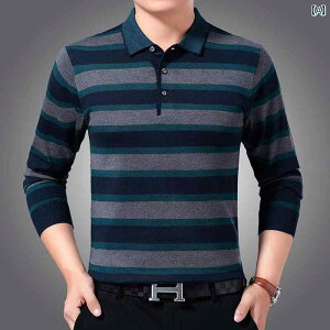 ポロシャツ 長袖 メンズ トップス カジュアル ゴルフ 普段使い Tシャツ 男性用 ニット レイヤリング シャツ 春秋冬 インナーウェア ラペル ウェア