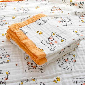 ベビー ブランケット 綿 ガーゼ 赤ちゃん 6層 コットン 子供用 バスタオル 出産祝い 春夏 小さめ キルトケット