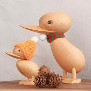 インテリア ひよこ ウッド アヒル 家 木製 装飾 暖かい 創造的 デスク 机 出窓 飾り かわいい 置物 デンマーク 人形 ギフト くちばし