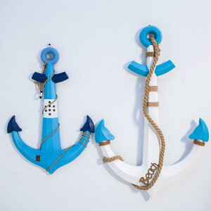 インテリア 雑貨 マリン ブルー アンカー 地中海 背景 壁掛け 飾り 船 碇 マリンスタイル テーマ バー 壁 装飾 カフェ ショップ 大きめ 木製