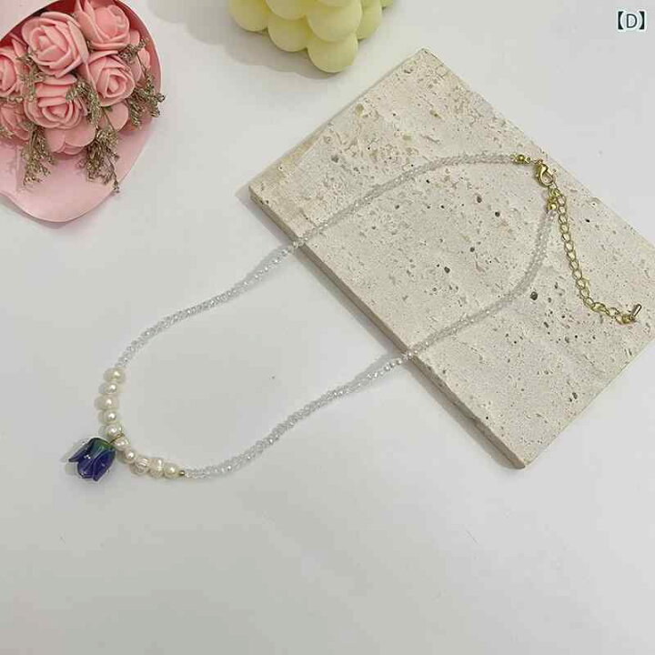 楽天市場】ネックレス レディース アクセサリー 花 ペンダント パール 
