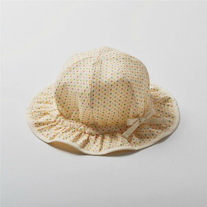 帽子 かわいい 春秋夏 女の子 赤ちゃん 調節可能 サンハット 幼児 日焼け防止 ハット さわやか 綿 薄手 バケットハット コットン レジャー ドーム つば広 リボン