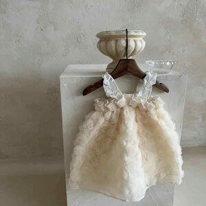 ワンピース スカート キッズ 赤ちゃん用品 子供用 おしゃれ ファッション 夏 女の子 韓国 ガーゼ ドレス プリンセス フレンチ ガールズ エレガント