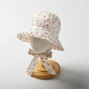 帽子 かわいい 春夏 女の子 赤ちゃん さわやか つば広 日よけ 幼児 綿 薄手 プリンセス 日焼け防止 日よけ コットン 花柄 サンハット 旅行 ドーム フリル
