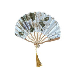扇子 レディース おしゃれ 花柄 フラワー 上品 和装 着物 気品 浴衣 うねうね タッセル 房 チャイナ ドレス 小道具 夏 耐久性 ポータブル レトロ 美しい