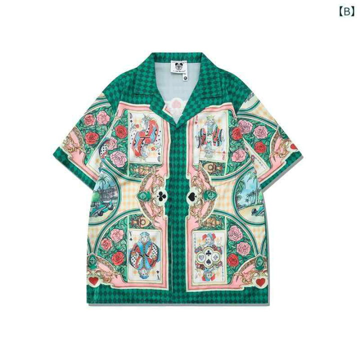 楽天市場】メンズ レディース 総柄シャツ 楽しい トランプ プリント 