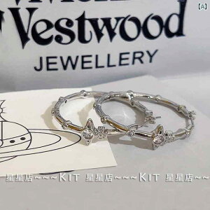 ピアス 銀メッキ ガンメタル イヤー アクセサリー 大きい 竹製 土星型 フル ラインストーン フープ 耳飾り カジュアル 高級感 モダン 個性的 レディース 軽量 日常使い ギフト プレゼント