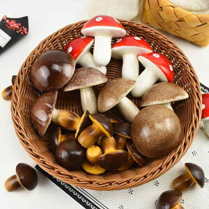 食品サンプル ディスプレイ インテリア 食育教材 小さい キノコ シミュレーション フェイク 模型野菜 カラフル DIY素材 装飾品 風景小道具 玩具 子供 キッチンアート
