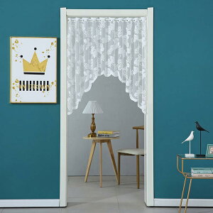 ドアカーテン ハーフ丈 コンパクト 上品 シンプル ショート レース 短め インテリア キッチン 透け感 カーテン 吊り下げ 寝室 遮光カーテン 間仕切り