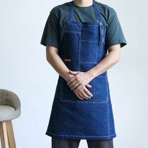 女性 男性 デニム エプロン おしゃれ 家庭 キッチン パン作り 美容院 ネイルサロン カフェ ショップ 作業着 韓国 ブルー イエロー ブラック ピンク