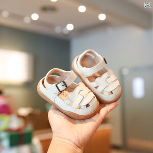 ベビーシューズ かわいい 革靴 幼児用 ソフト ソール 幼児 靴 夏用 サンダル 1 〜 2 〜 3歳 滑り止め トゥ キャップ 女児 靴