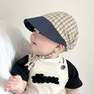 子供用 キッズ ベビー 赤ちゃん用品 幼児用 帽子 ハット かわいい おでかけ レジャー おしゃれ 日除け 春夏 チェック 柄物 サンハット 日焼け防止