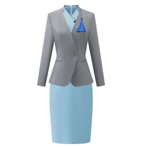 制服 ユニフォーム チャイナ風ドレス ワンピース ジャケット 半袖 長袖 無地 スリム フィット 夏 レディース 受付 フロント サロン ショップ 接客 エレガント