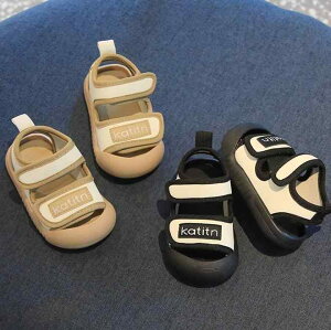 キッズ シューズ 靴 幼児 子供 男児 女児 女の子 男の子 PVC素材 安全 滑り止め つま先 保護 ガード ソフト サンダル 夏 黒 ベージュ 11.5〜15.5cm 軽量 通気性 クッション性