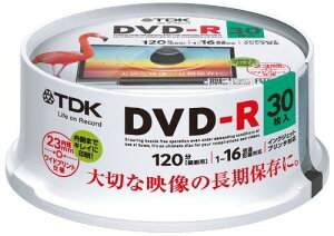 TDK ^pDVD-R fW^^Ή(CPRM) 1-16{ CNWFbgv^Ή(zCgECh) 30Xsh DR120DPWC30PU