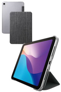 �G���R�� iPad mini7(A17 Pro 2024�N) mini6 ��6���� �P�[�X �t�@�u���b�N �w�ʃN���A 2�A���O�� TB-A24SWVC