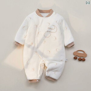 ロンパース カバーオール ベビー服 おしゃれ 秋冬 かわいい 赤ちゃん 長袖 カジュアル 厚手 韓国 軽量 暖かい 女の子 日常使い パジャマ シンプル