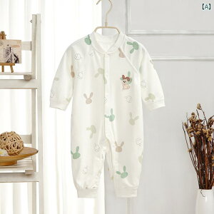 ロンパース カバーオール ベビー服 かわいい 通気性 スタイリッシュ 長袖 暖かい 赤ちゃん 綿 おしゃれ 春秋冬 パジャマ 新生児 日常使い ウサギ 刺繍