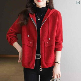 アウター レディース 秋冬 フード付き ニットプルオーバー ゆったり オーバーサイズ 長袖 ショート丈 無地 厚手 暖かい カジュアル 体型カバー トップス レーヨン混