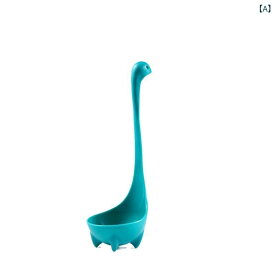 お玉 ネス湖のネッシー キャラクター 食品グレード プラスチック製 シリコンハンドル 調理器具 キッチン用品 滑り止め 耐熱 ブルー グリーン パープル