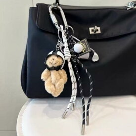 バッグチャーム キーホルダー ゴルフ 野球 くま ぬいぐるみ マスコット ナイロンストラップ アルファベット イニシャル マキシマリスト かわいい おしゃれ ファッション小物 プレゼント ギフト