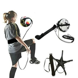 トレーニング用品 ジュニア 練習用 サッカー トレーニングベルト リバウンダー キック キックトレーナー 練習器具 反射 神経 調整可能 帆布 素材 補助 用具 ブラック イエロー