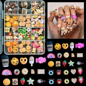 ネイルパーツ レディース 12格 ケース入り リボン キャラクター 樹脂 かわいい 3D デコパーツ ネイルアート レジン ハンドメイド デコレーション セルフネイル