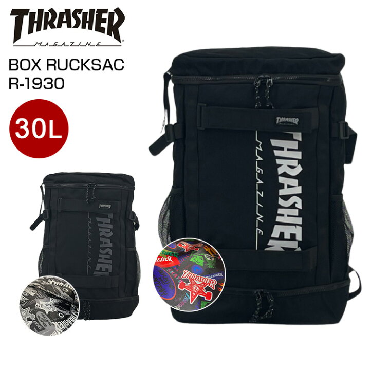 楽天市場】THRASHER BOX RUCKSAC R-1930 スクエアリュック 30L 
