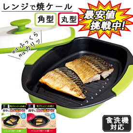 【楽天SSP6倍＆100円OFF※要エントリー】レンジで焼ケール 角型 丸型 緑 赤(レンジで焼き魚 電子レンジ レンジ 焼き魚 レンジで焼けーる ヤケール 焼き レンジクック レンジメート プロ PRO 魚焼きグリル レンジ専用 調理器 便利グッズ 時短)