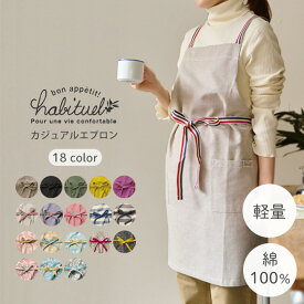 カジュアル エプロン ( おしゃれ かわいい レディース 女性 カフェ 保育士 大人 北欧 ショート丈 ミドル丈 バッククロス 軽い 薄手 速乾 綿100％ コットン 前結び ポケット シンプル 無地 ボーダー レップ ワークエプロン 家事 料理 プレゼント ギフト 母の日 新生活 )