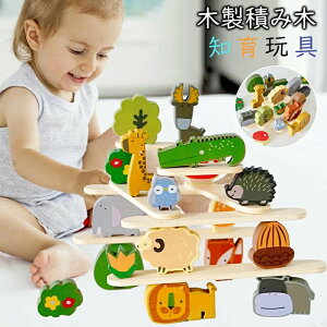 バランスおもちゃ 積み木 知育玩具 教育玩具 23点セット バランスゲーム おもちゃ 木のおもちゃ ベビー 赤ちゃん 子供 玩具 積木 つみき ブロック パズル 指先訓練 1歳 2歳 3歳 4歳 キッズ 幼稚