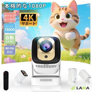 _10N[|ؓT^l炵 ^vWFN^[yK1080PEƗȃXs[J[z2025ŐVf 210°]4K&18000LM V䓊e Bluetooth5.4 ƒpwi-fi6 vWFN^[Rt 