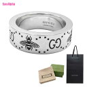 グッチ 指輪 アクセサリー GUCCI Ag 925 GG ロゴ ビー モチーフ エングレービング シルバー リング 5mm 728389 J8400 …